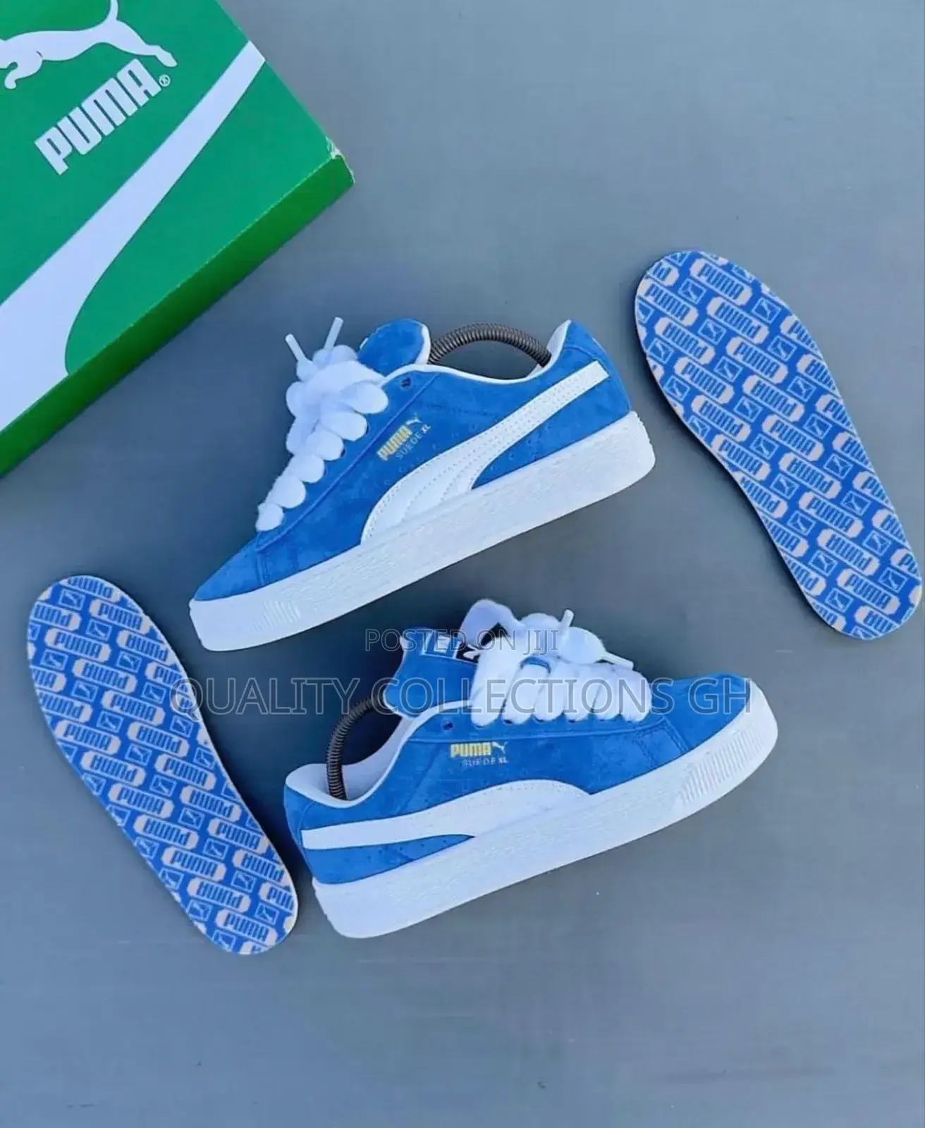 Puma Xl Suede Blue and White