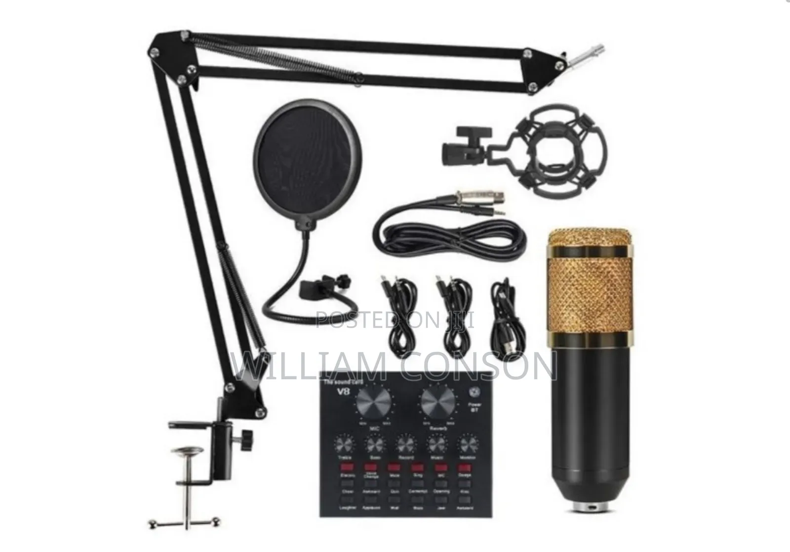 Condenser Microphone With Sound Card