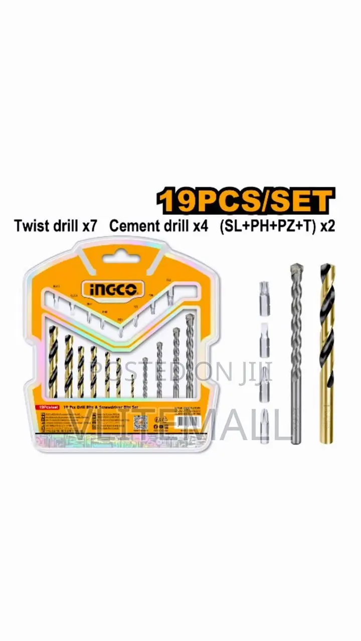 19 Pcs Drill Bits Screwdriver Bits Set