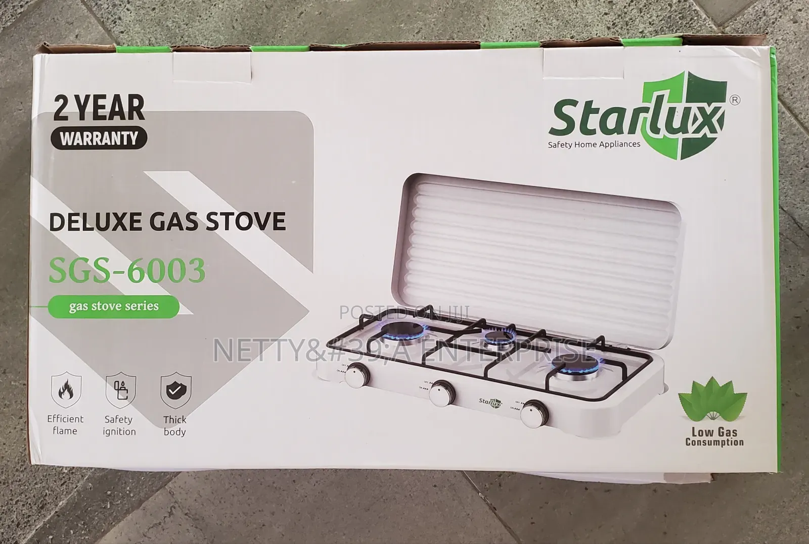 Starlux Table Top Gas - 3 Burner