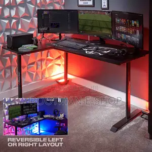 X Rocker Panther Xl 155cm Reversible Corner Gaming Desk With Mousepad