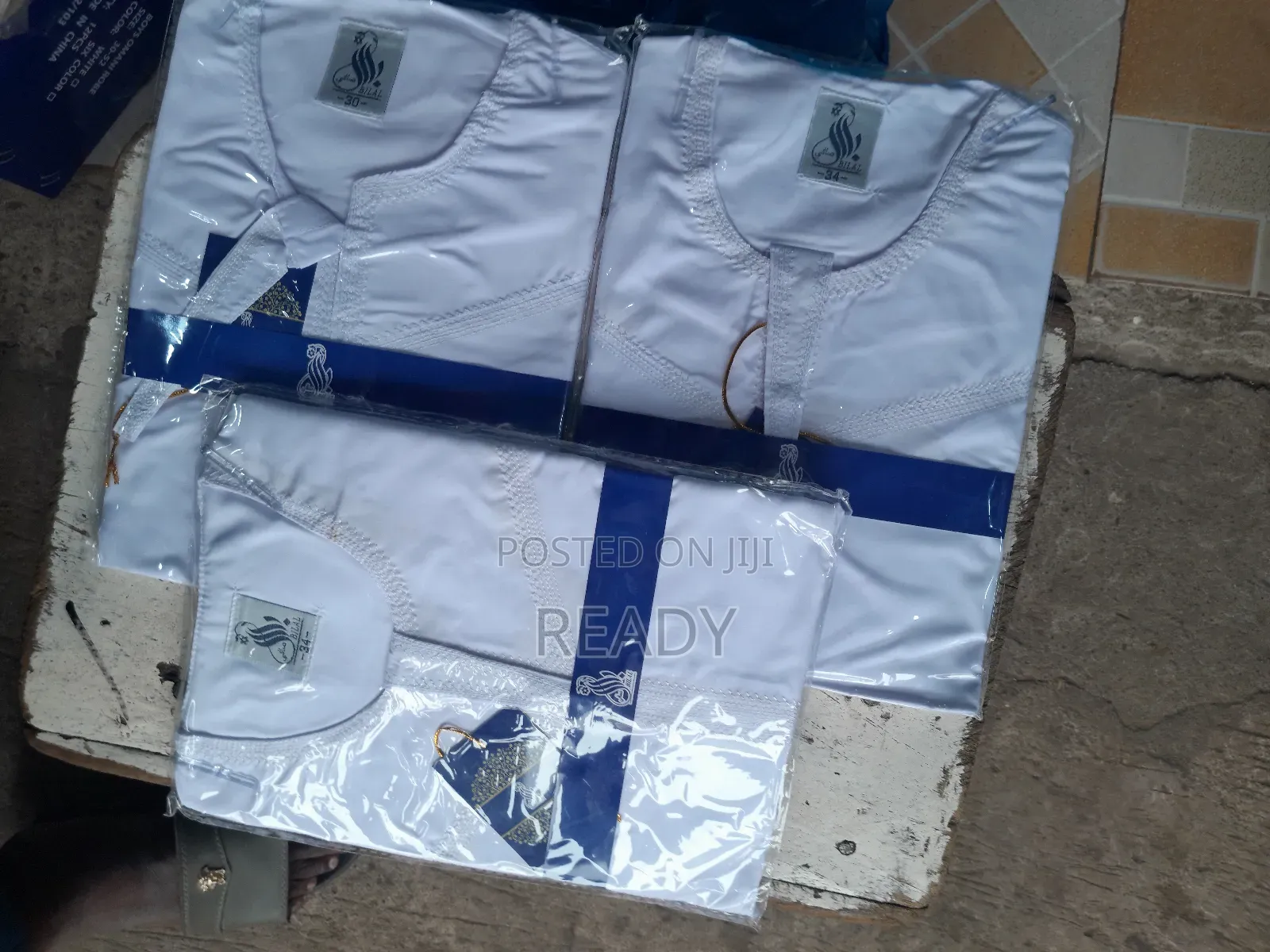 Kids White Jalabiya (Longsleeves)