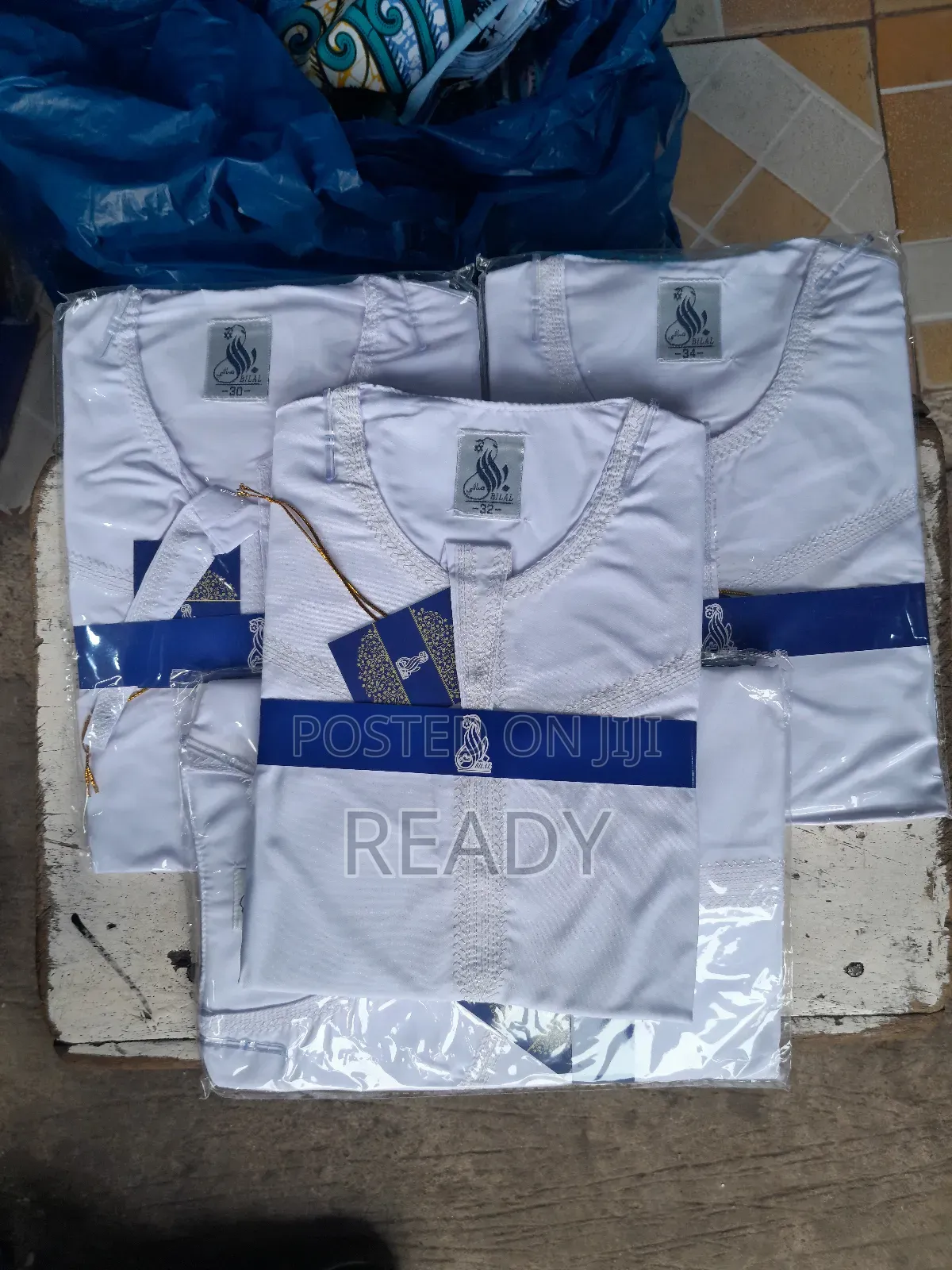 Kids White Jalabiya (Longsleeves)