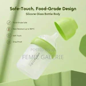 Oraimo Purebottle 160 160ml Anti-Colic Silicone Glass Baby Bottle