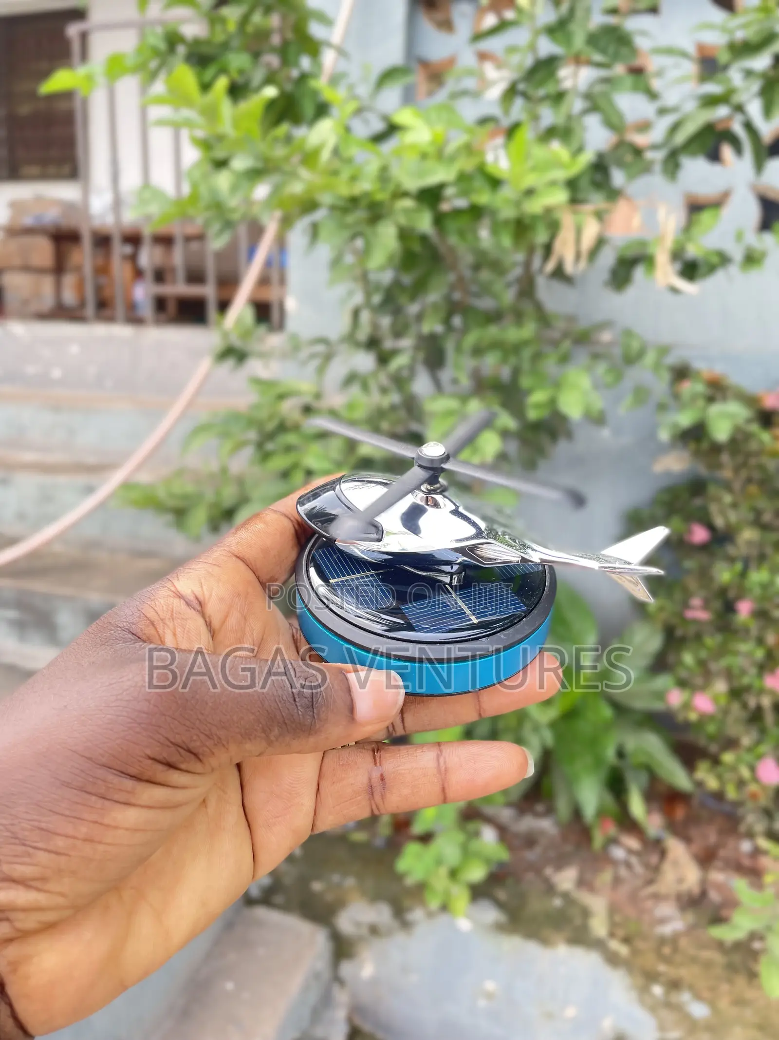Helicopter Solar-Powered Car Air Freshener
