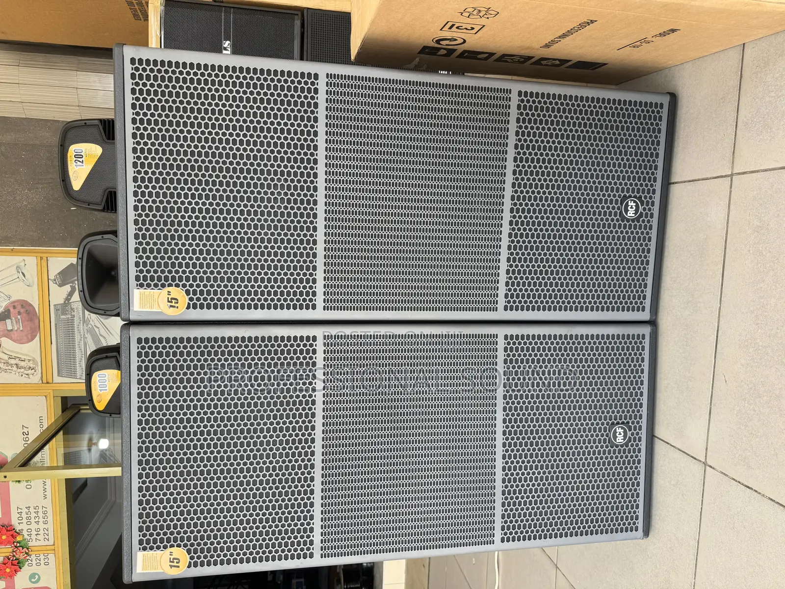 RCF Dual 15-Inch Pa Speakers