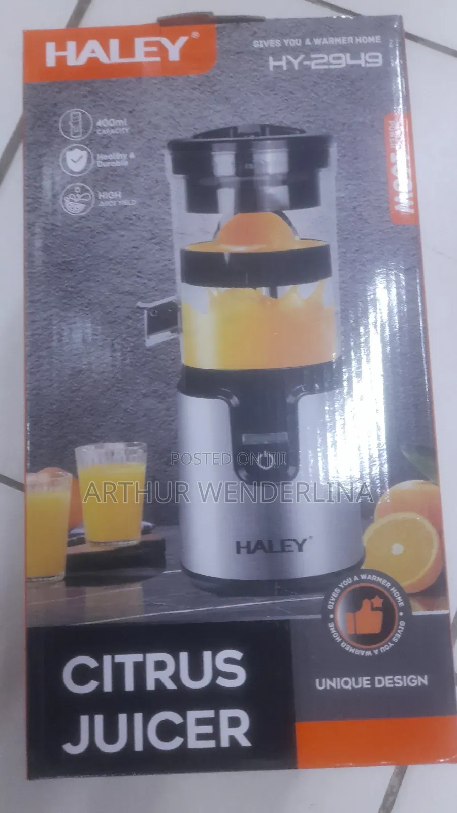 Haley Citrus Juicer Mini Rechargeable Electric Juicer Portable Usb