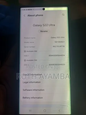 Samsung Galaxy S22 Ultra 128 GB Black