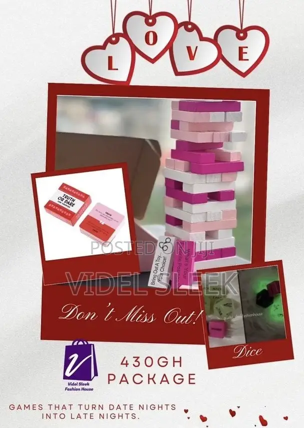 54pcs Adult Jenga Package With Truth Or Dare And Dice