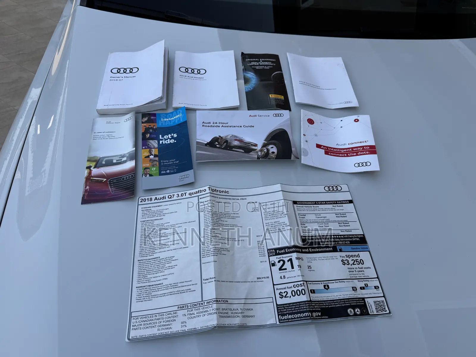 Audi Q7 3.0T Premium AWD quattro 2018 White