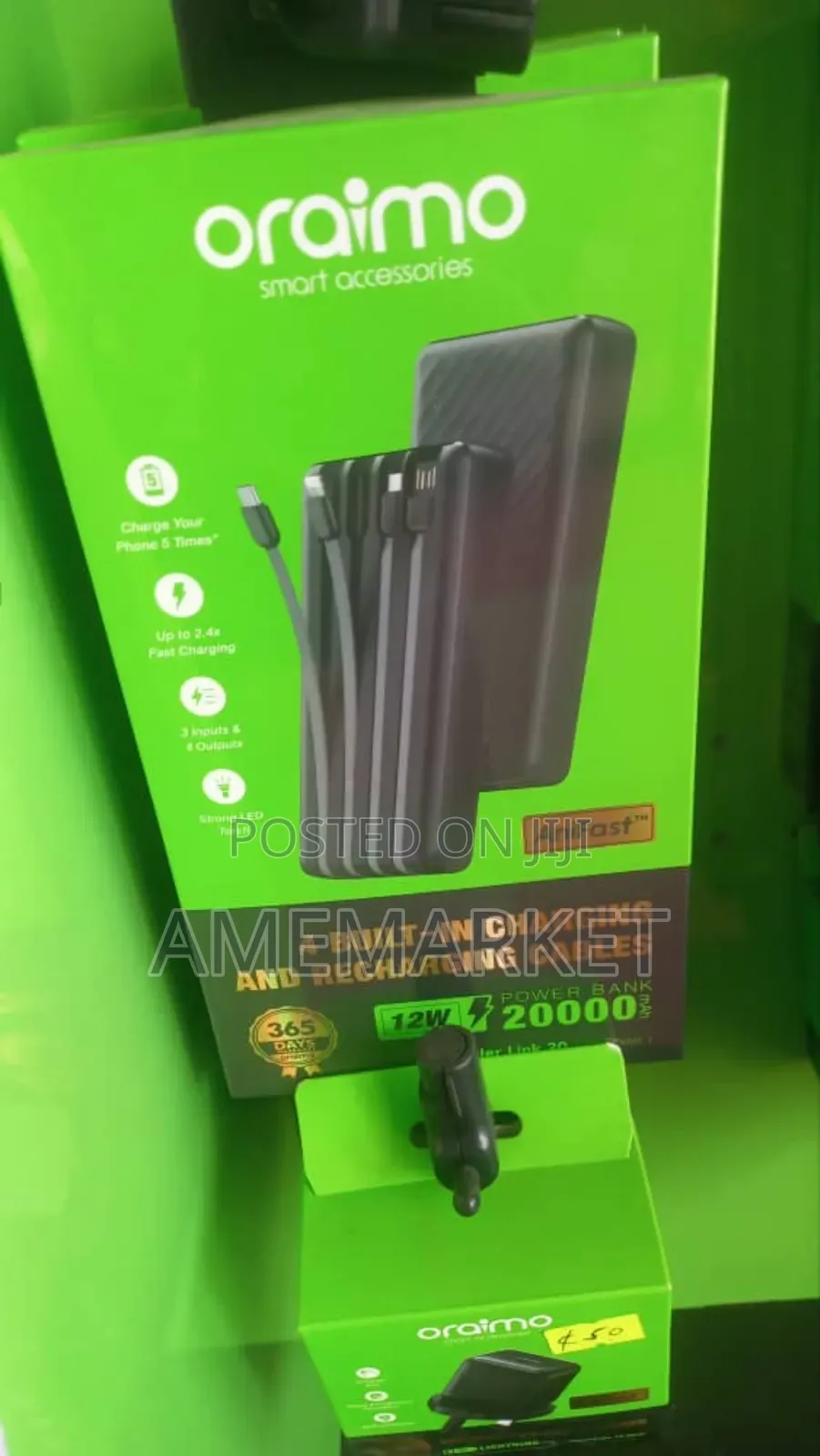 Oraimo Power Bank 20,000mah 12w - Opb-P5201 Traveler Link 20