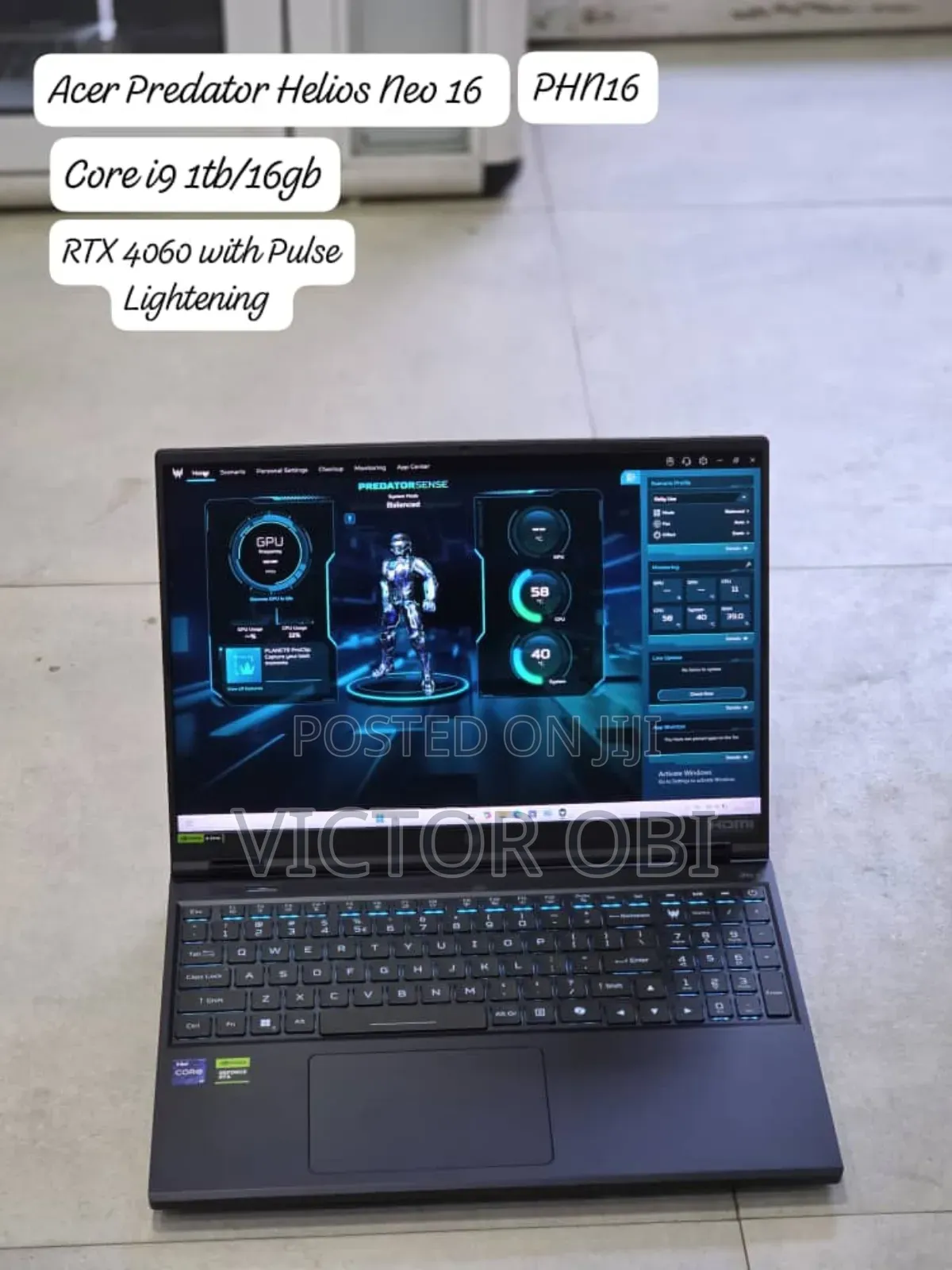 New Laptop Acer Predator Helios 16 16GB Intel Core I7 SSD 1T