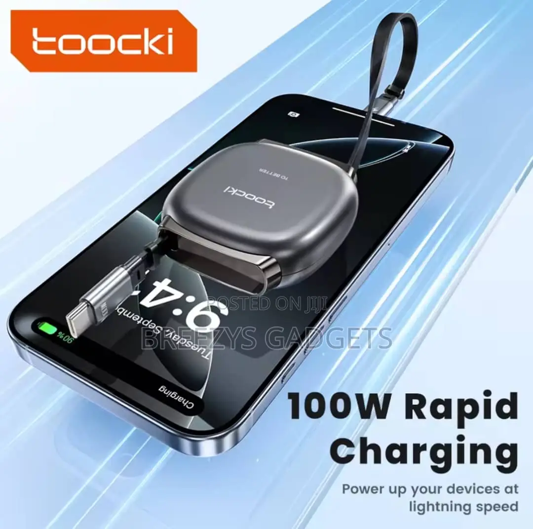 Toocki 100w Type C Retractable Cable for iPhone 16 15 Pro Max Samsung