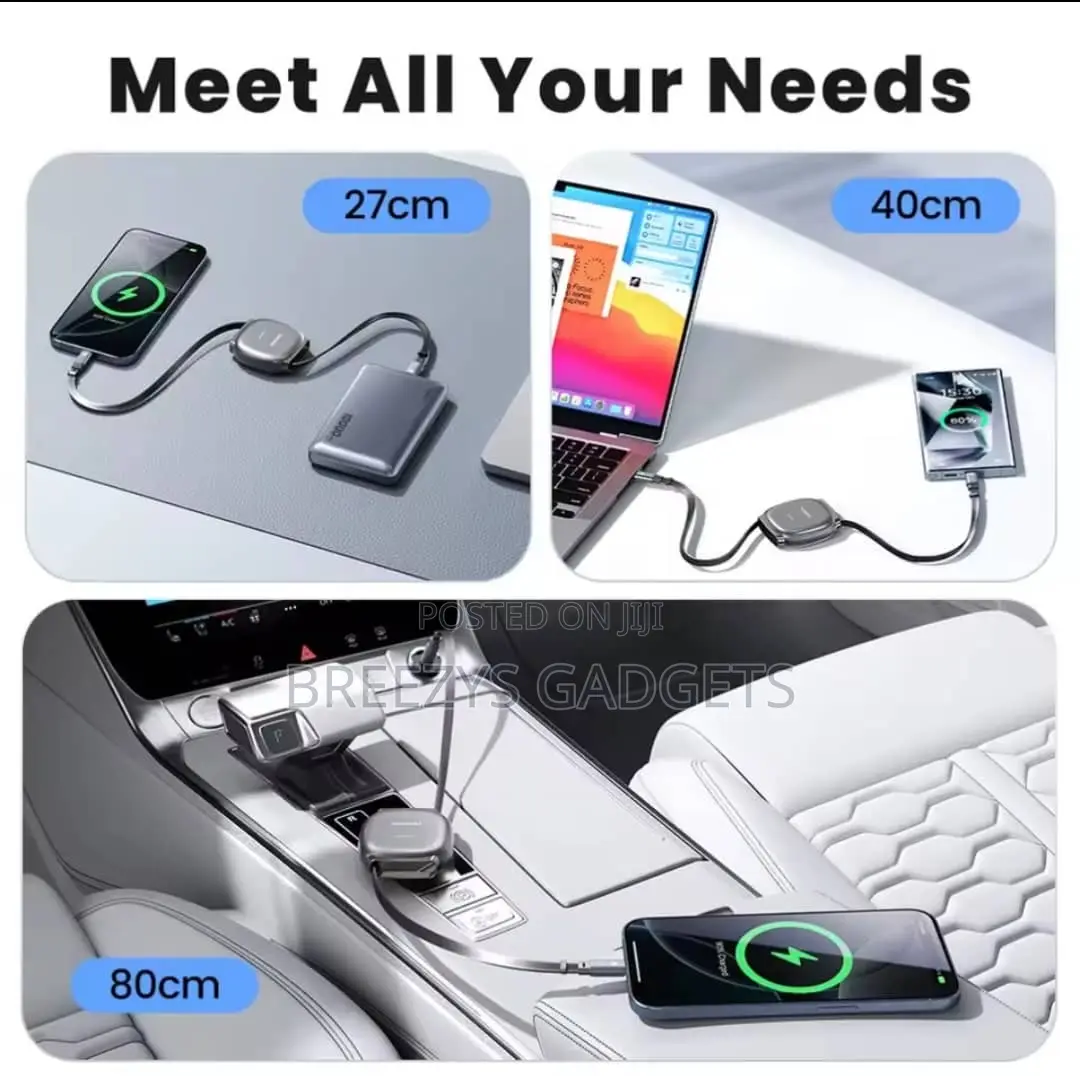 Toocki 100w Type C Retractable Cable for iPhone 16 15 Pro Max Samsung