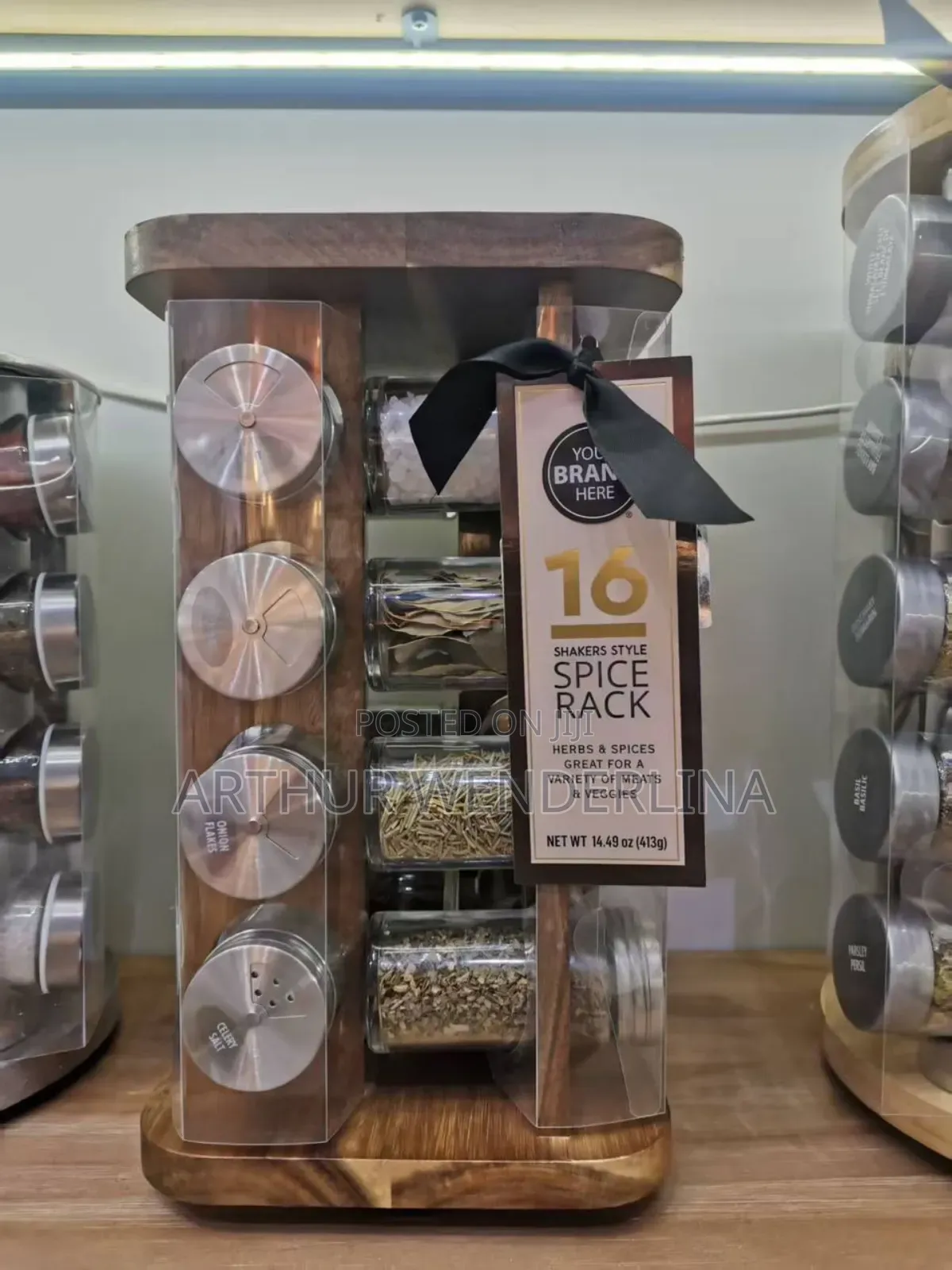 16 Pieces Spices Rack. Comes With the Spices in the Container