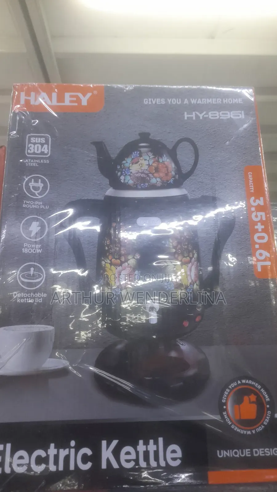 Haley Electric Kettle 3.5liters + 0.6litwrs