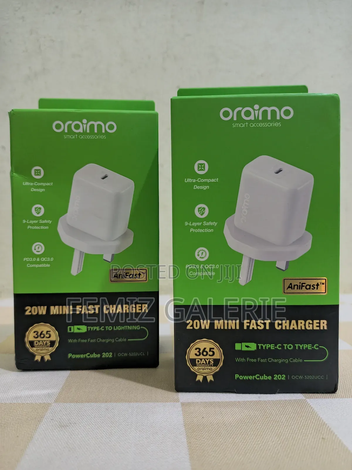 Oraimo Powercube 202 Uk Type 20w Compatible Charger Kit