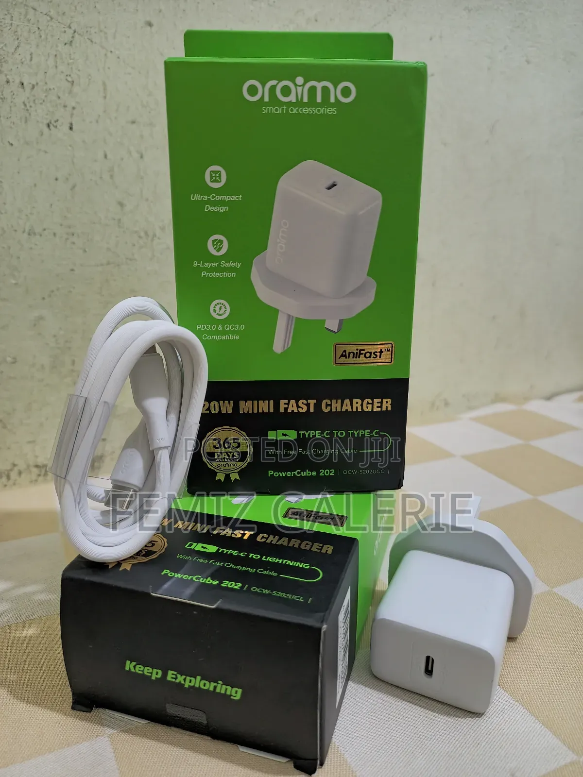 Oraimo Powercube 202 Uk Type 20w Compatible Charger Kit