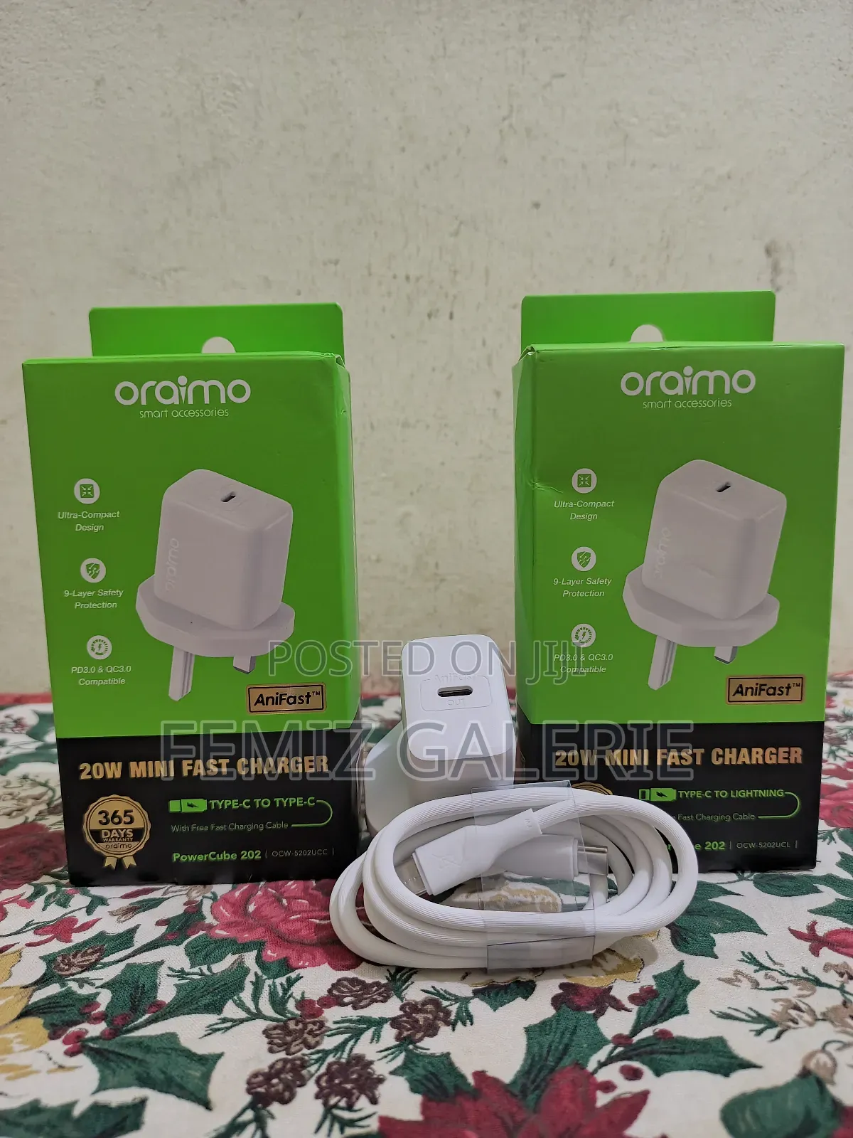Oraimo Powercube 202 Uk Type 20w Compatible Charger Kit
