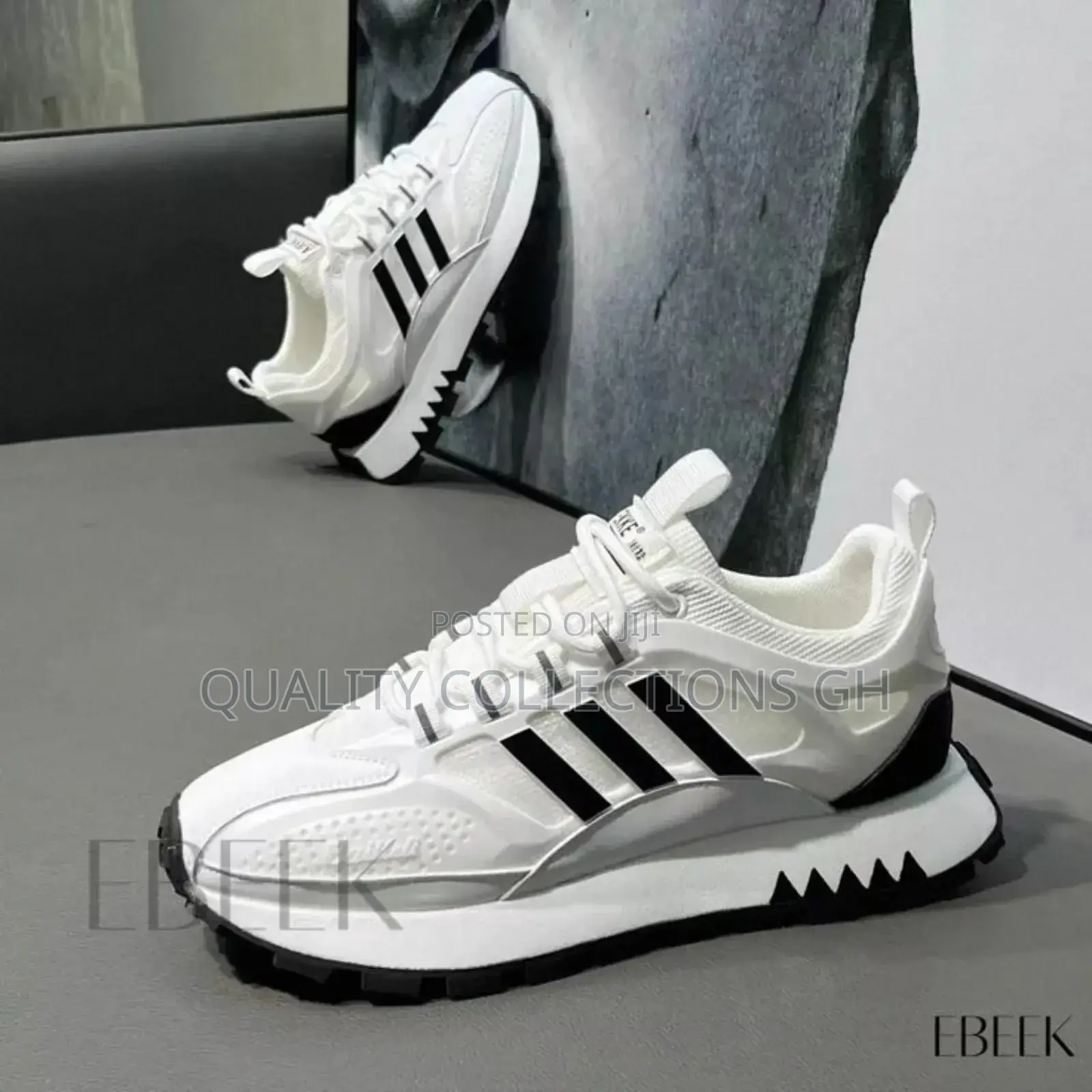 Adidas Tan With Black Stripes