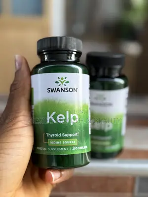 Swanson Kelp Iodine Source, 250 Tablets, Supports Healthy Thyroid .