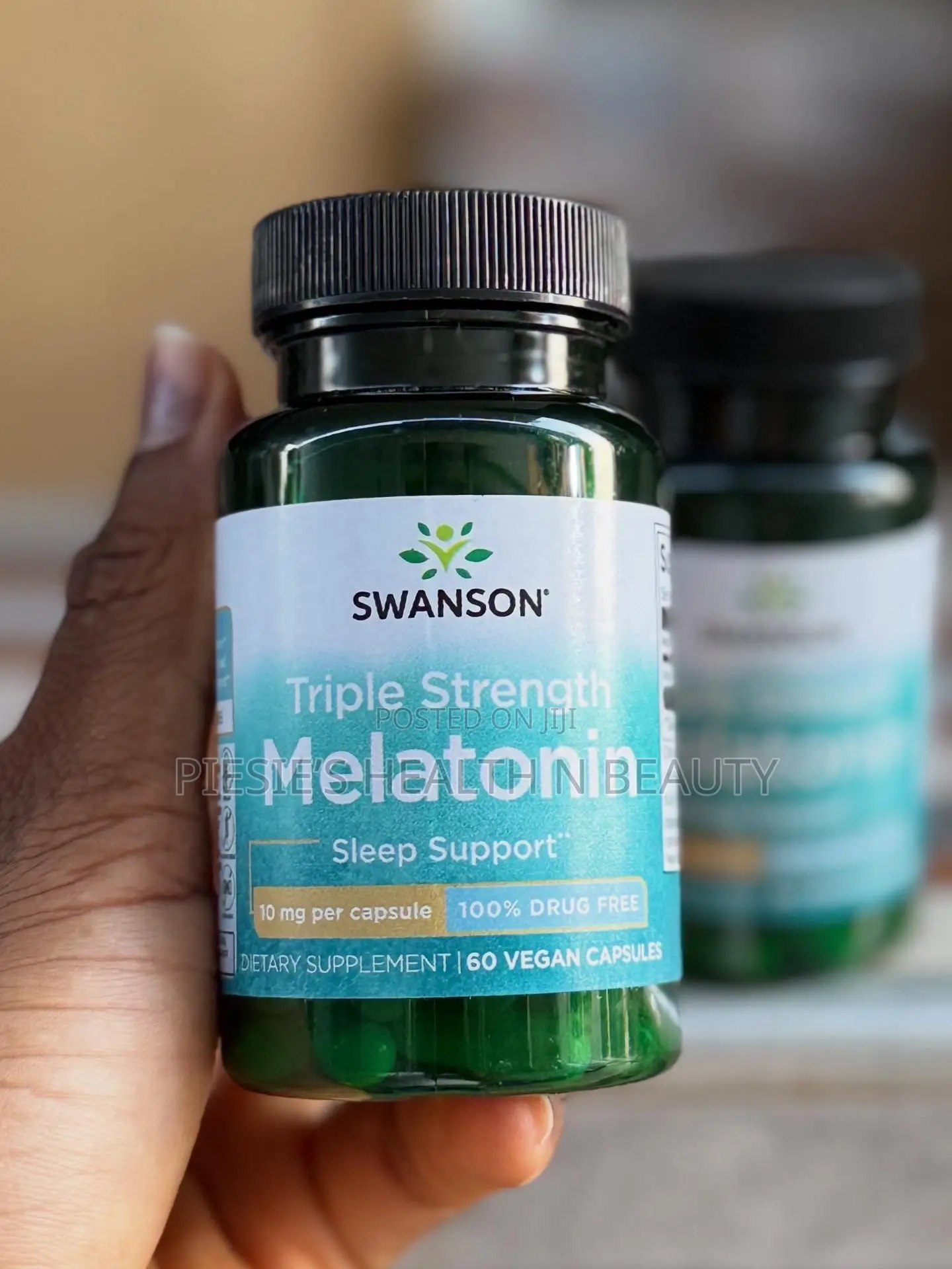 Swanson Triple Strength Melatonin 10 Mg 60 Capsules