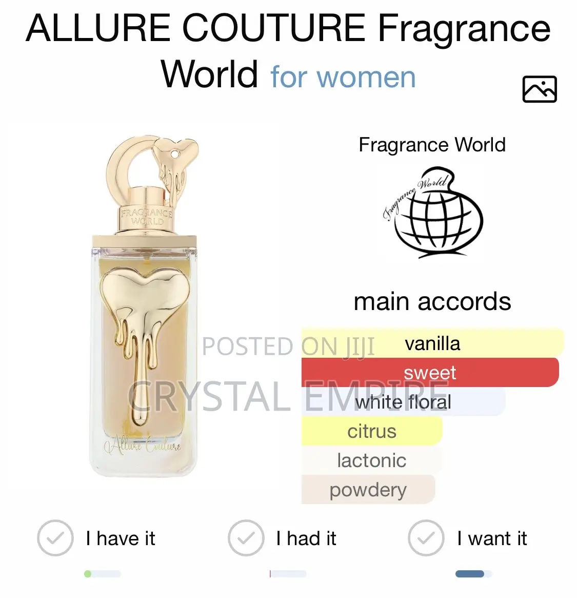 Allure Couture Perfume by Fragrance World