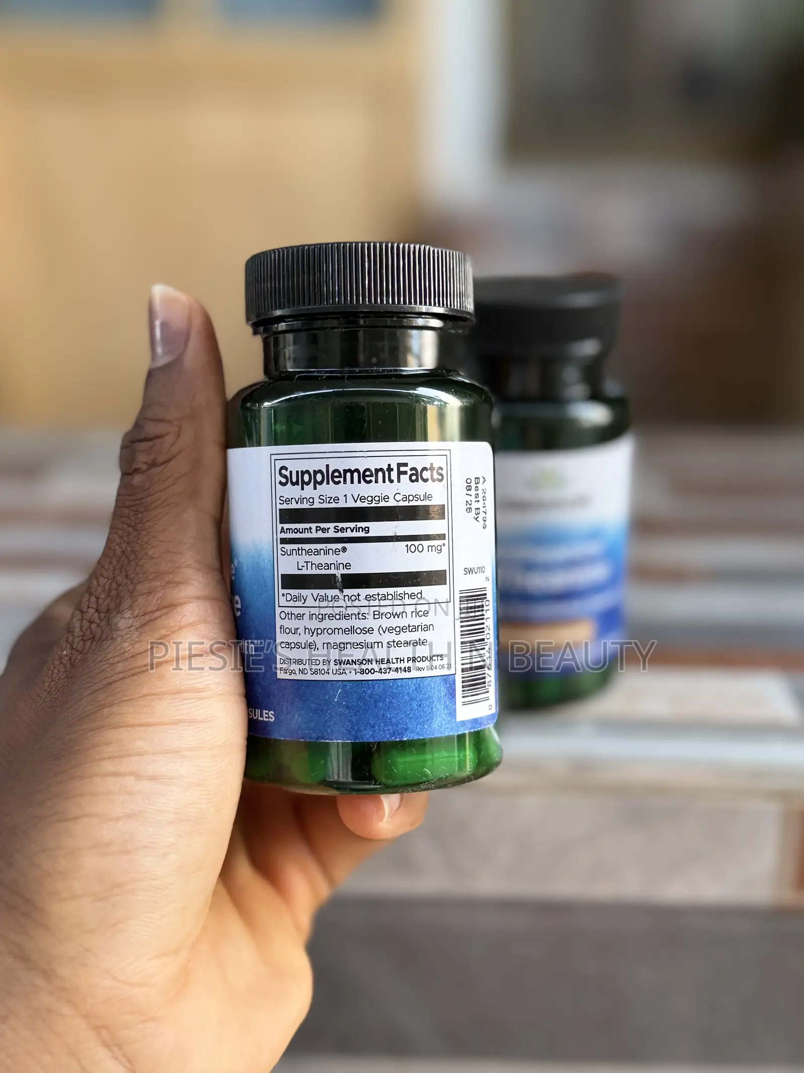 Swanson Suntheanine L-Theanine 100mg Capsules 60