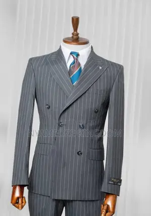 New Classic Gray Designable Men's Double Breasted Suit