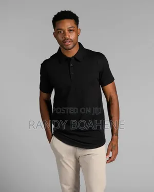 Plane Black Polo Shirt