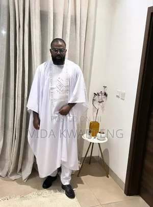 Classic White 3 Piece Kaftan