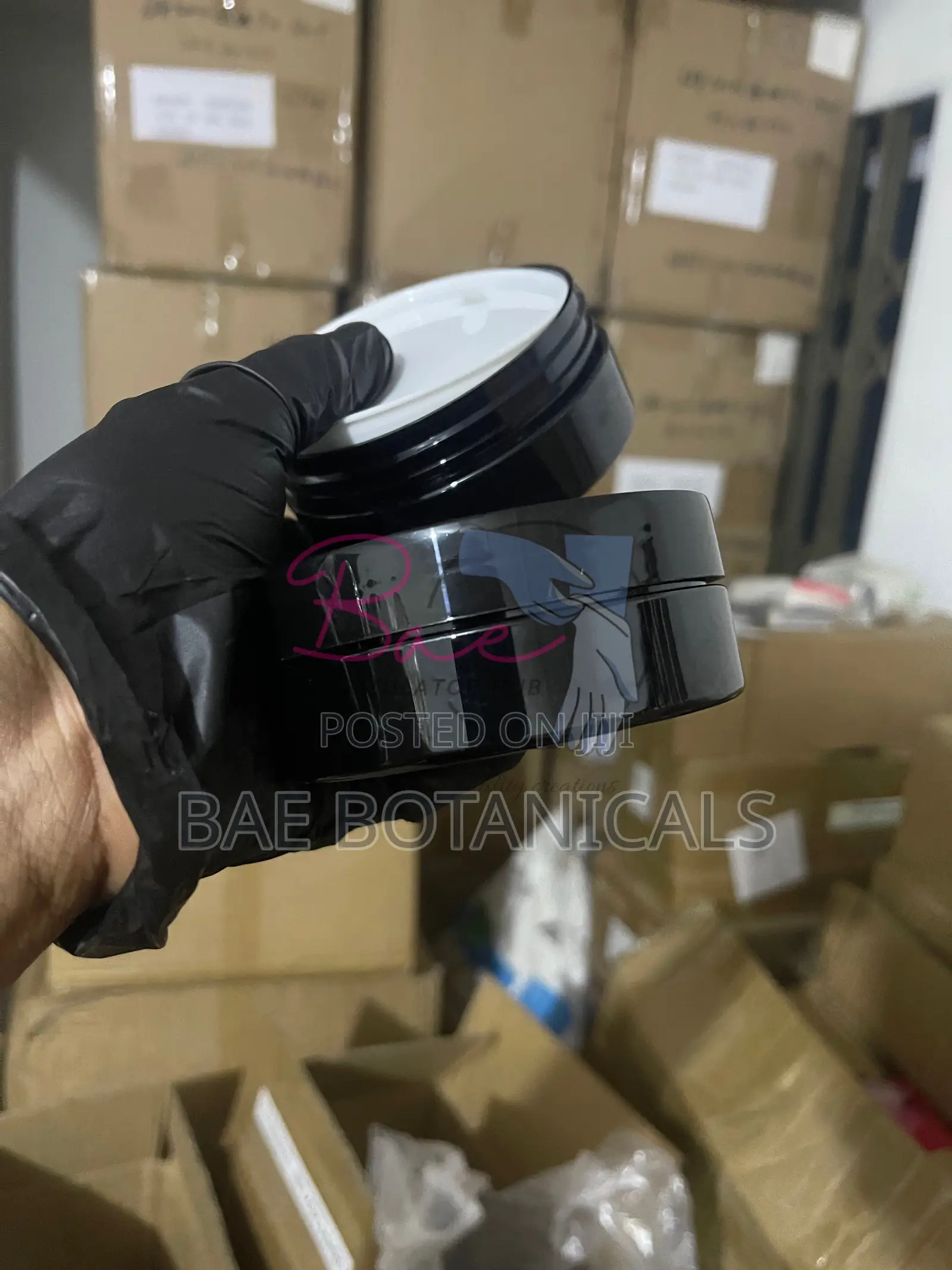 100ml Black Jar With Inner Lid (Set of 25)