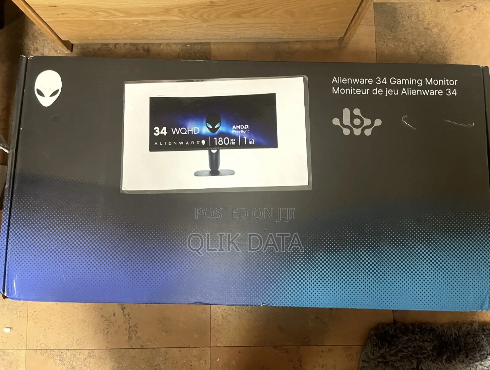 Dell Alienware 34” 180hz Ultrawide Curved Gaming Monitor, Amd Freesync