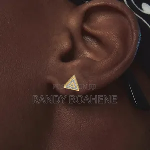 Men Triangle Shaped Stud Earring
