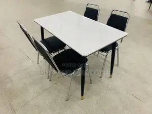 Dining Table With 4 Chairs ( Marble)-Code Lc2