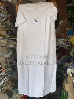 White Jalabiya Shortsleeves