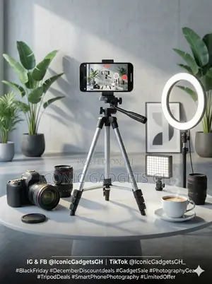 Portable 3110 Camera Phone Tripod (3.5ft) Stand