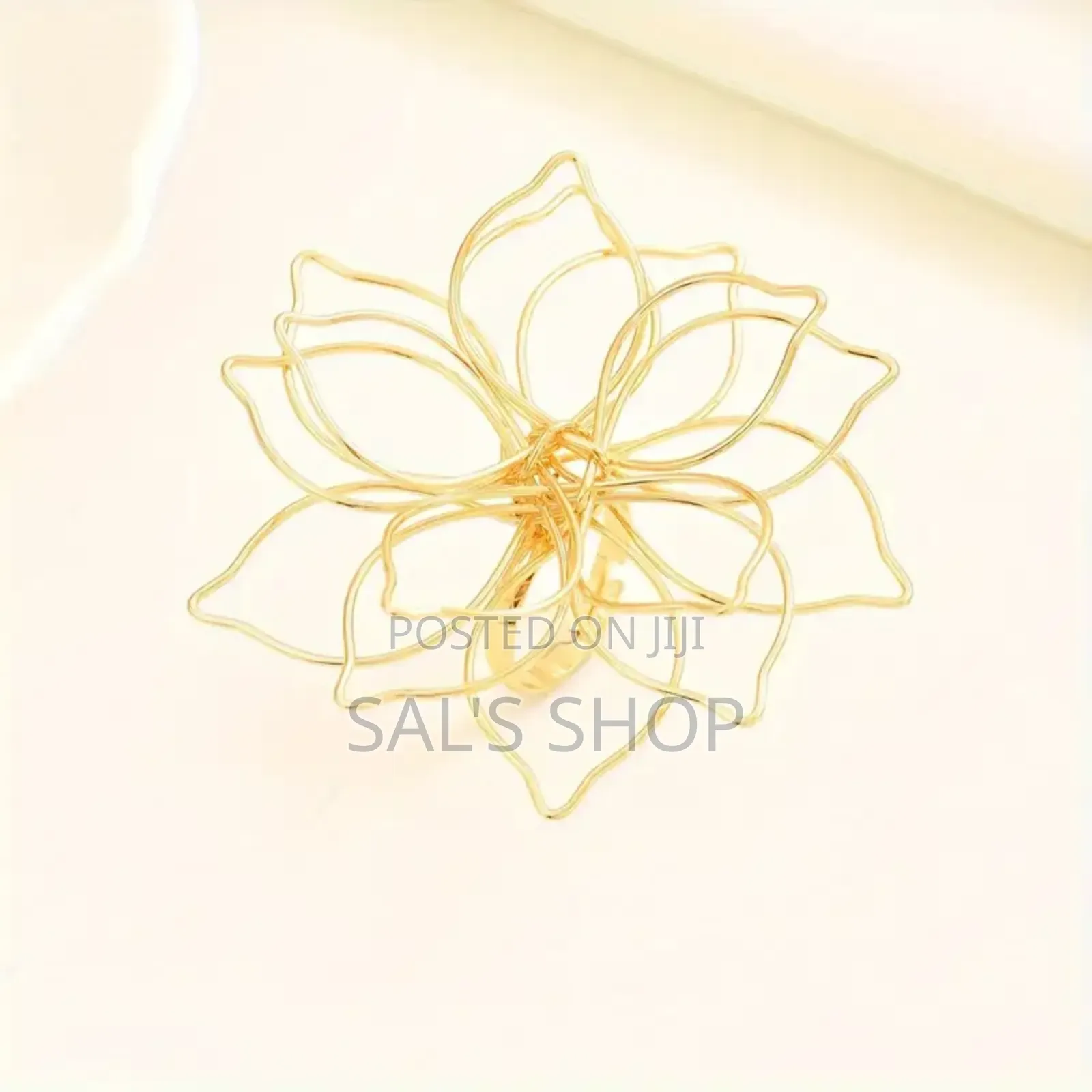 Hollow Flower Choker And Ring