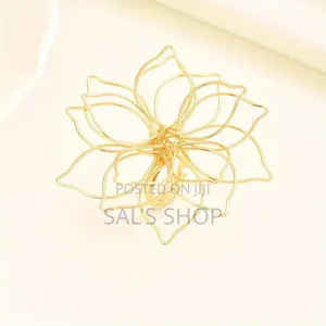 Hollow Flower Choker And Ring