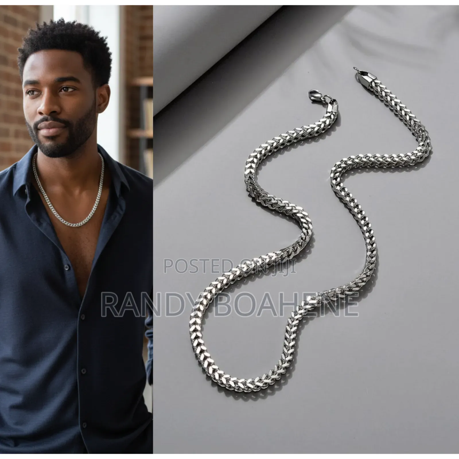 Men Franco Pure Stainless Steel Necklace