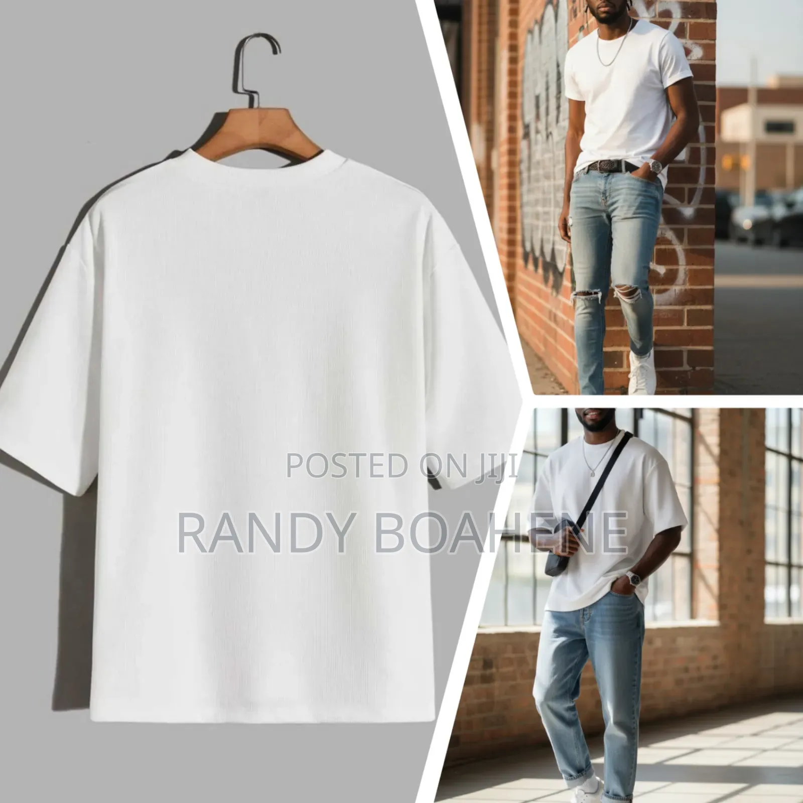 Plane White and Pink Round Neck