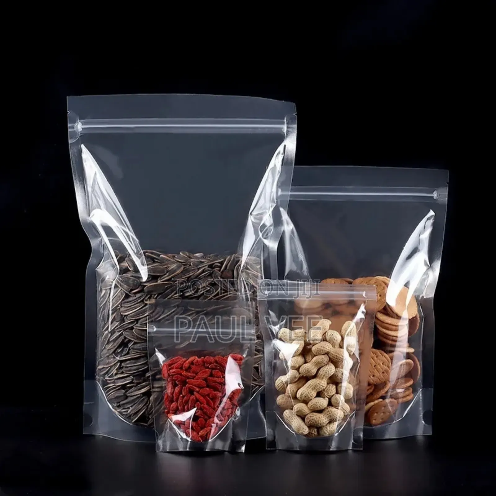 Transparent Stand Up Ziplock Pouches