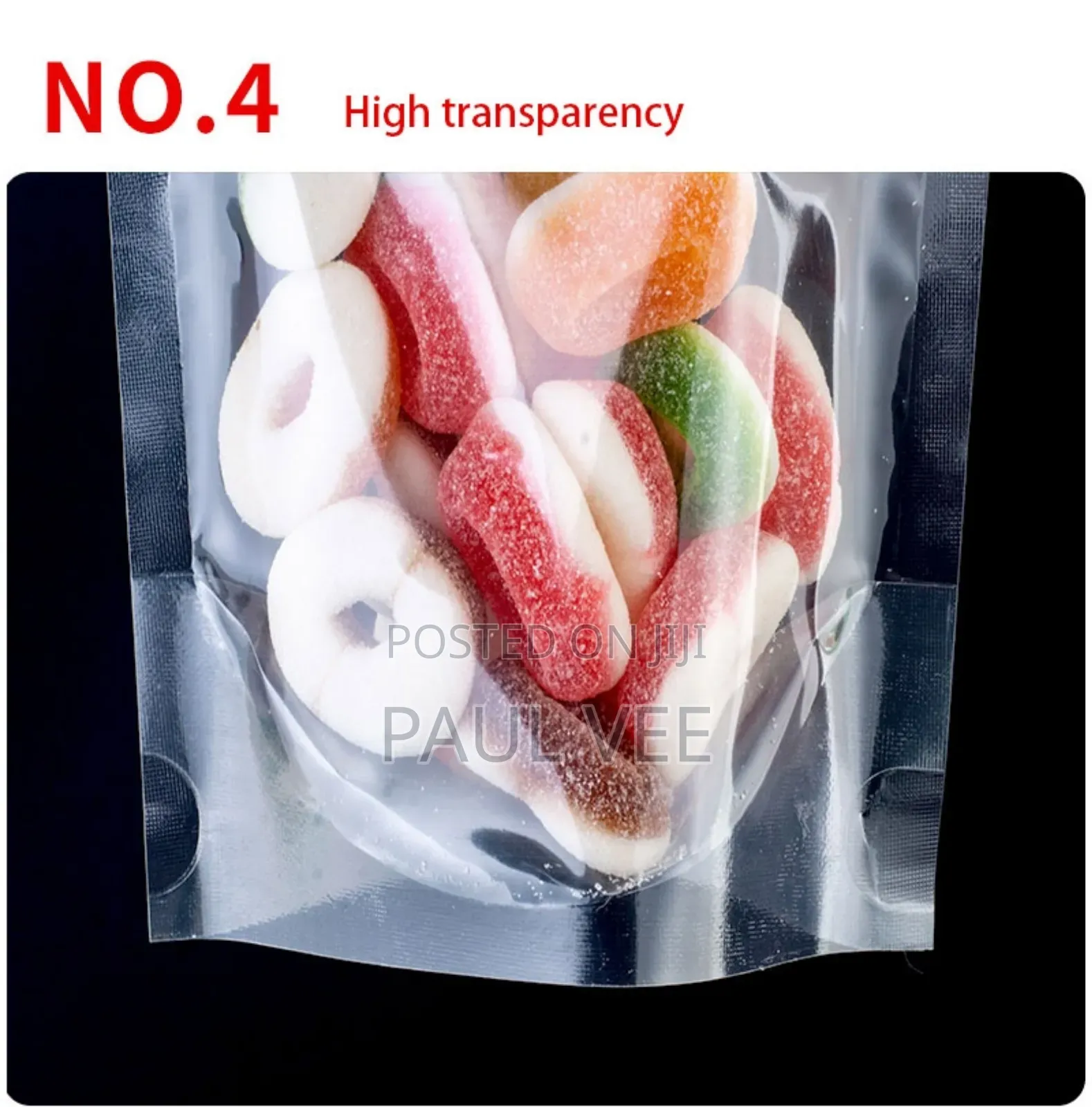Transparent Stand Up Ziplock Pouches