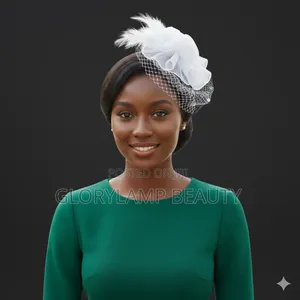 Elegant White Fascinator Hat–Hair Clip For Weddings And Formal Events