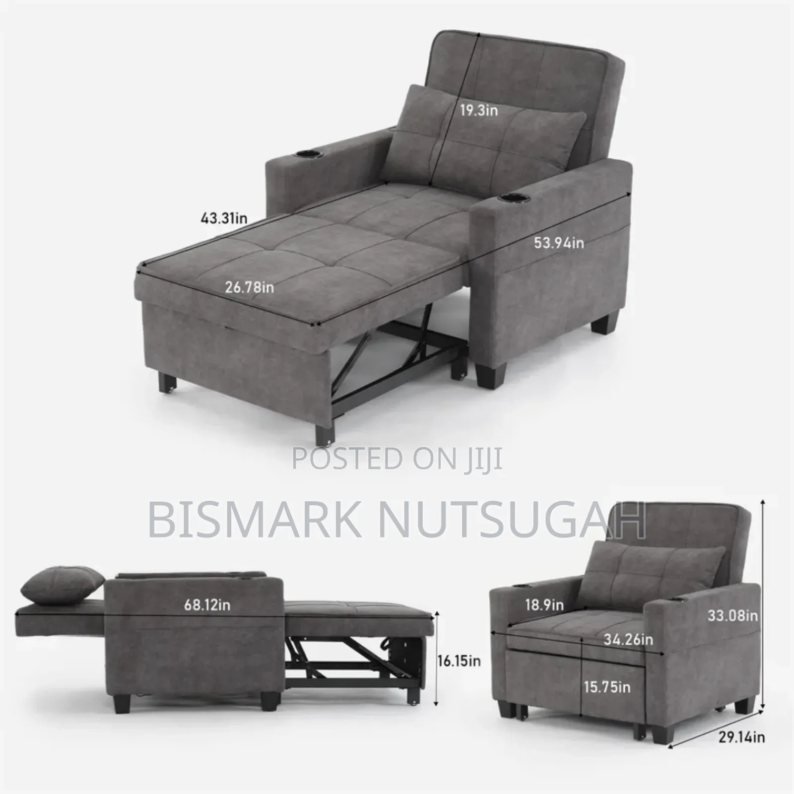 Convertible 3in1 Sofa Chair