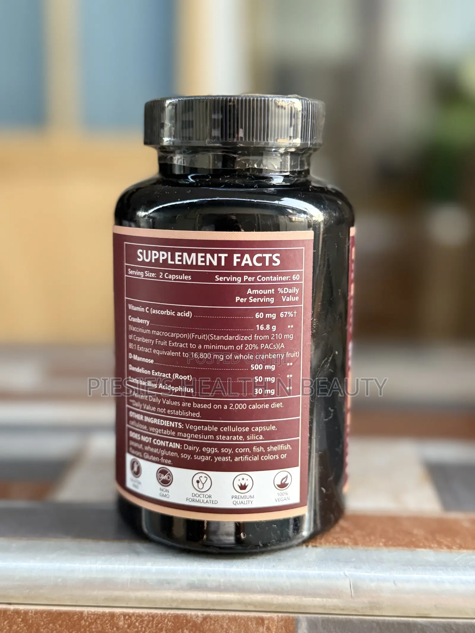 Nature Target Cranberry Pills With D-Mannose Vit C. Uti Health -120s