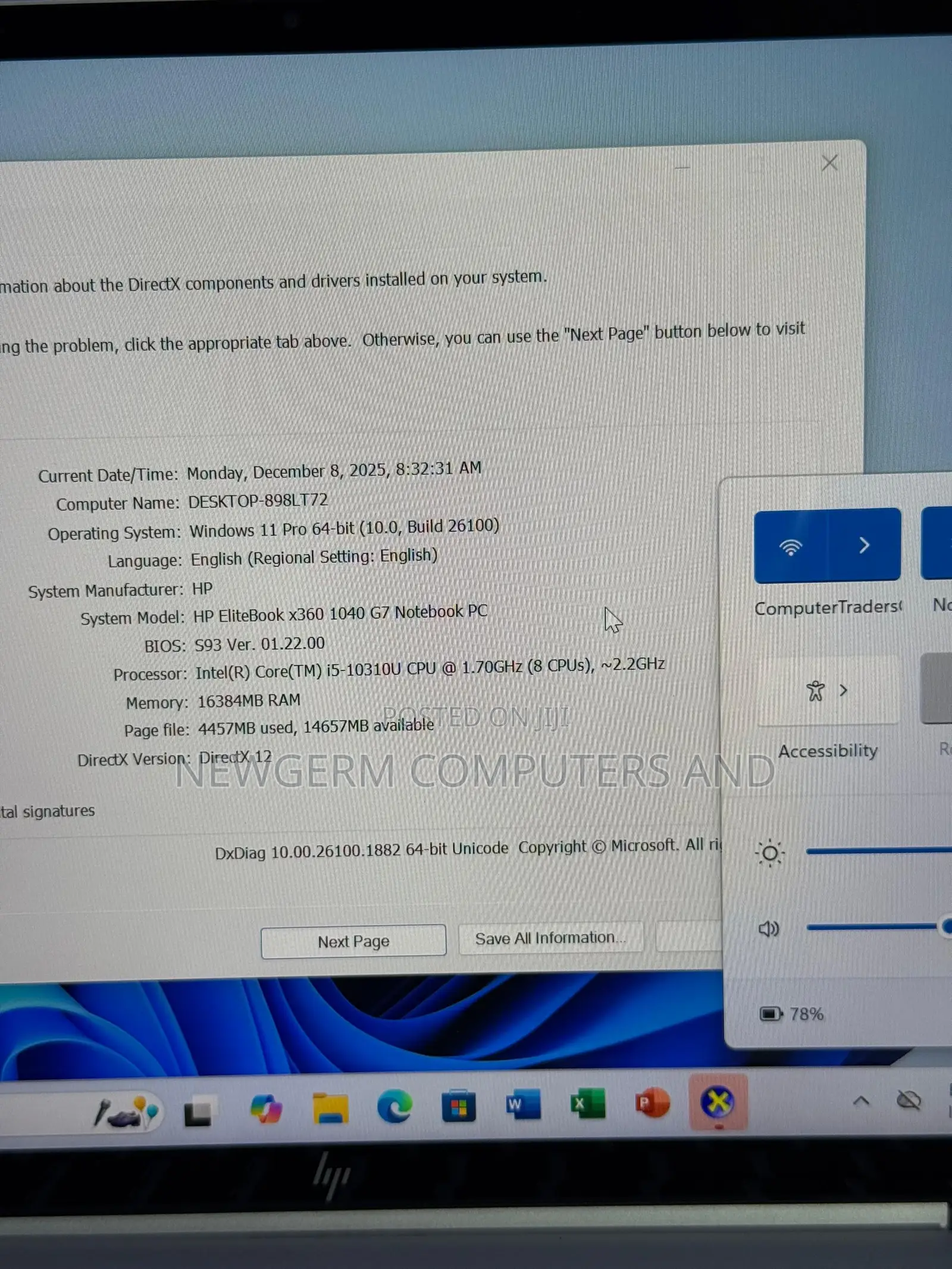 Laptop HP EliteBook X360 1040 G7 16GB Intel Core I5 SSD 256GB