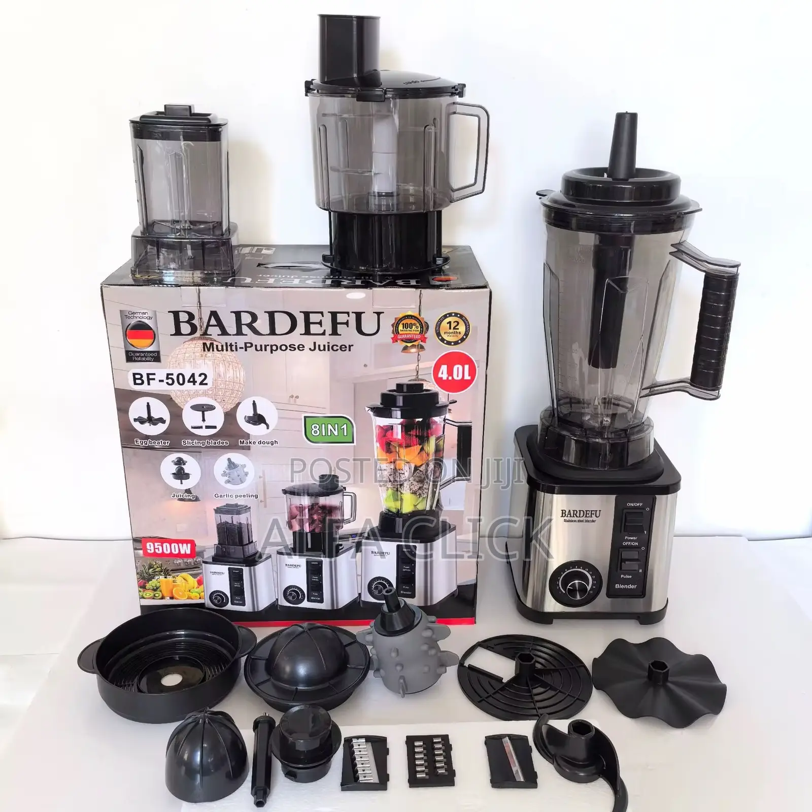 Original Bardefu 8-in-1(4l) Blender 9500w- Copper Motor