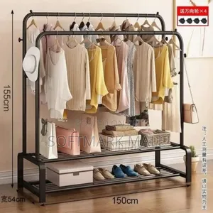 Double Multipurpose Hanger With Double Layered Rack