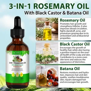 3 in 1 Rosemary Oil With Batana and Castor Oil